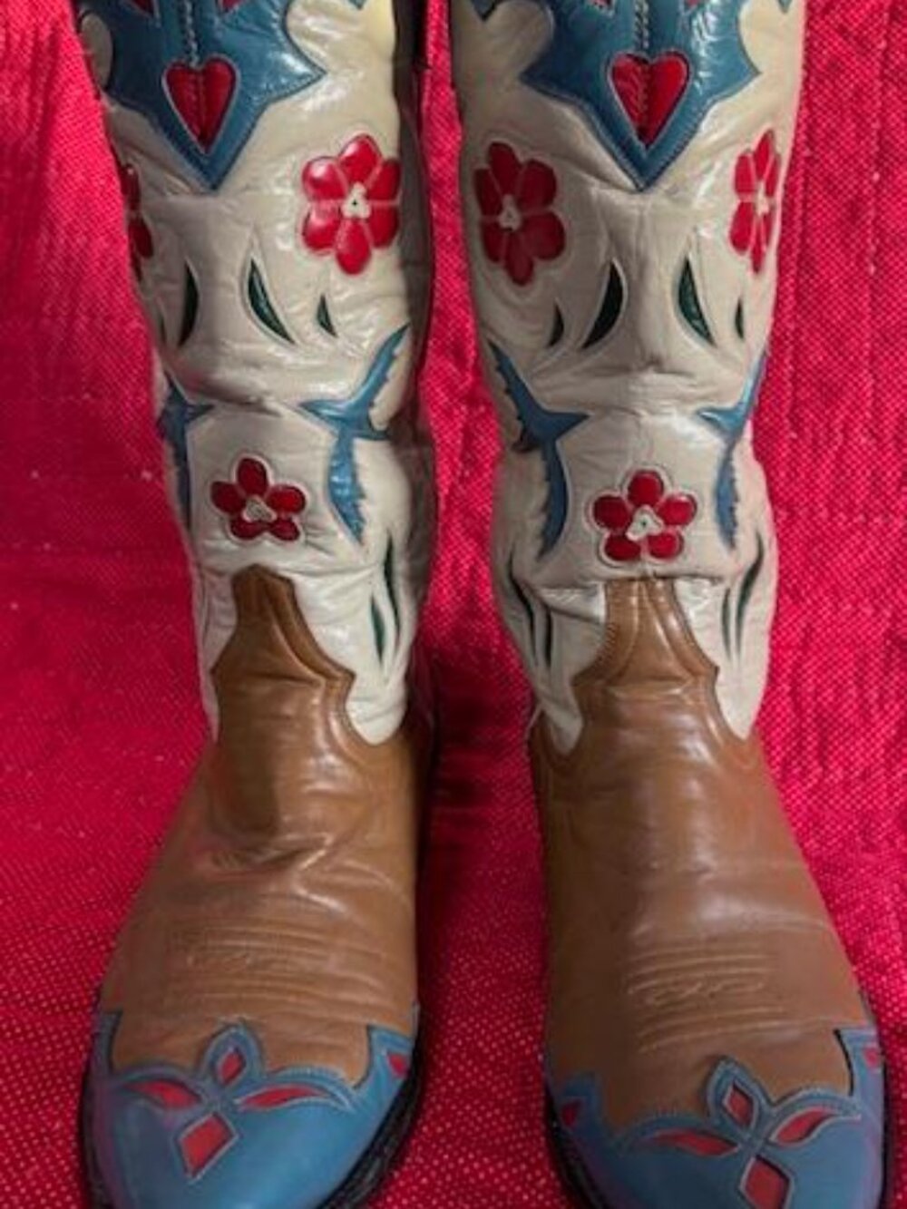 Old Gringo inlay overlay Bluebird cowboy western cowgirl boots 8.5 D